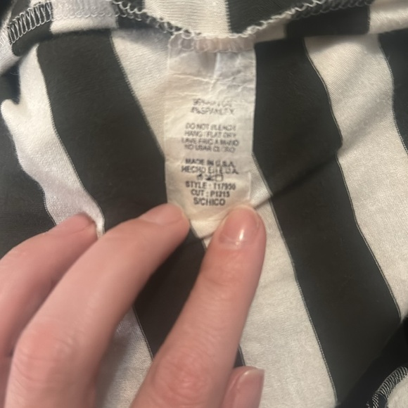 Green & White Striped Open Cardigan with brown Elbow Patches by Flamingo Urban - Picture 7 of 7